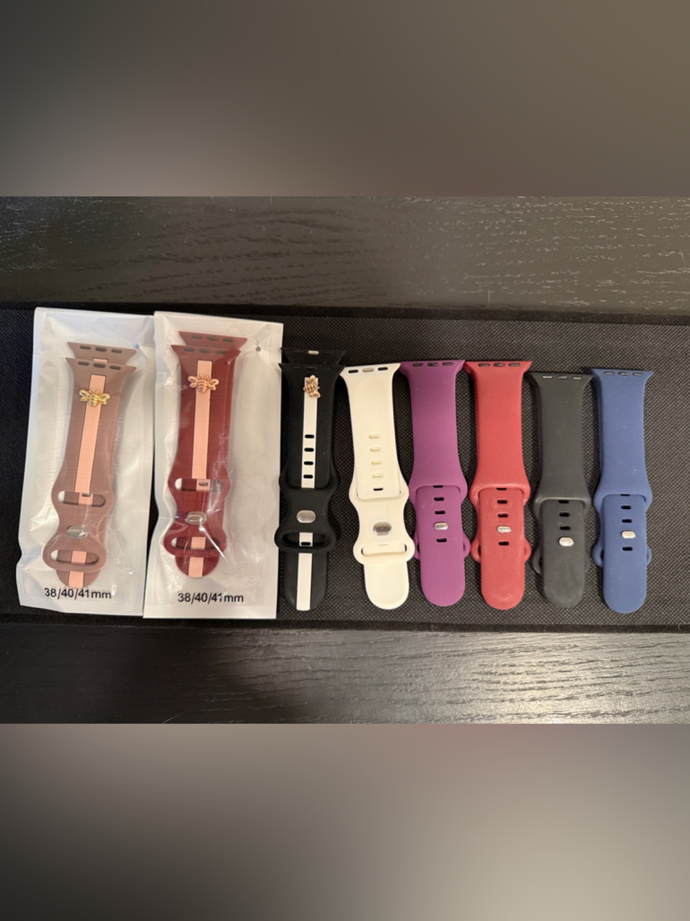 Silicone Replacement Watch Bands for 38/40/41mm Smartwatches — Multi-Color Pack